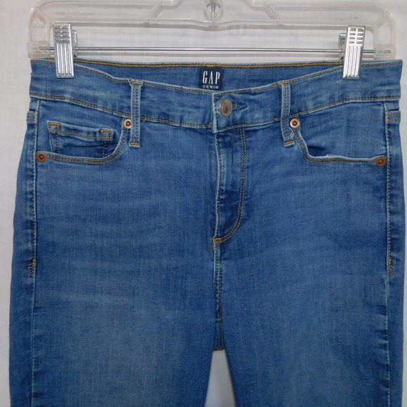 GAP Denim Womens 27  REG SCULPT True Skinny Blue Jeans Mid Rise Medium Wash - Picture 2 of 9